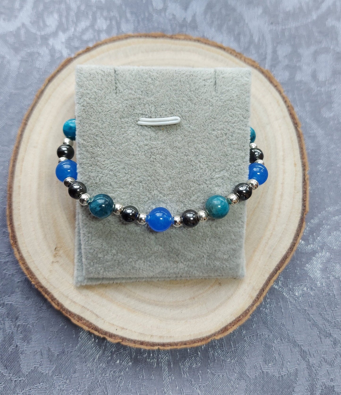 Lapis Lazuli Bio Magnetic Crystal Gemstone Beaded Bracelet