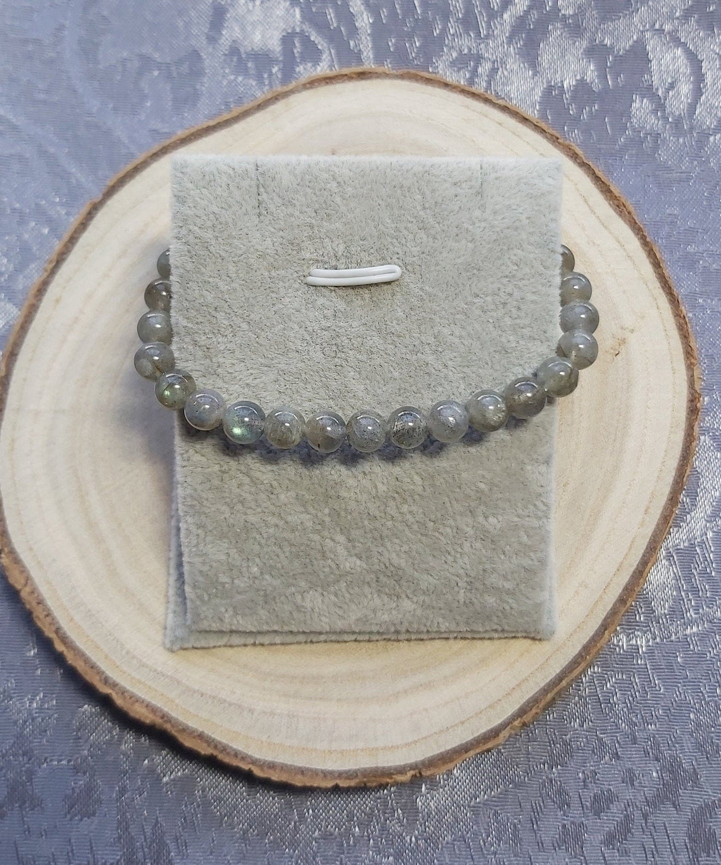 6mm Rainbow Moonstone Bracelet: Sterling Silver Crystal Healing Gemstone