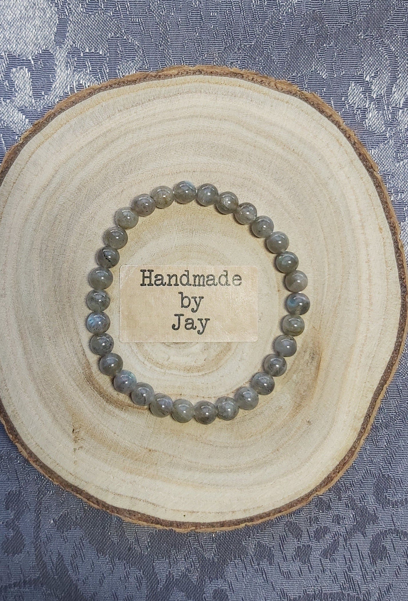 6mm Rainbow Moonstone Bracelet: Sterling Silver Crystal Healing Gemstone