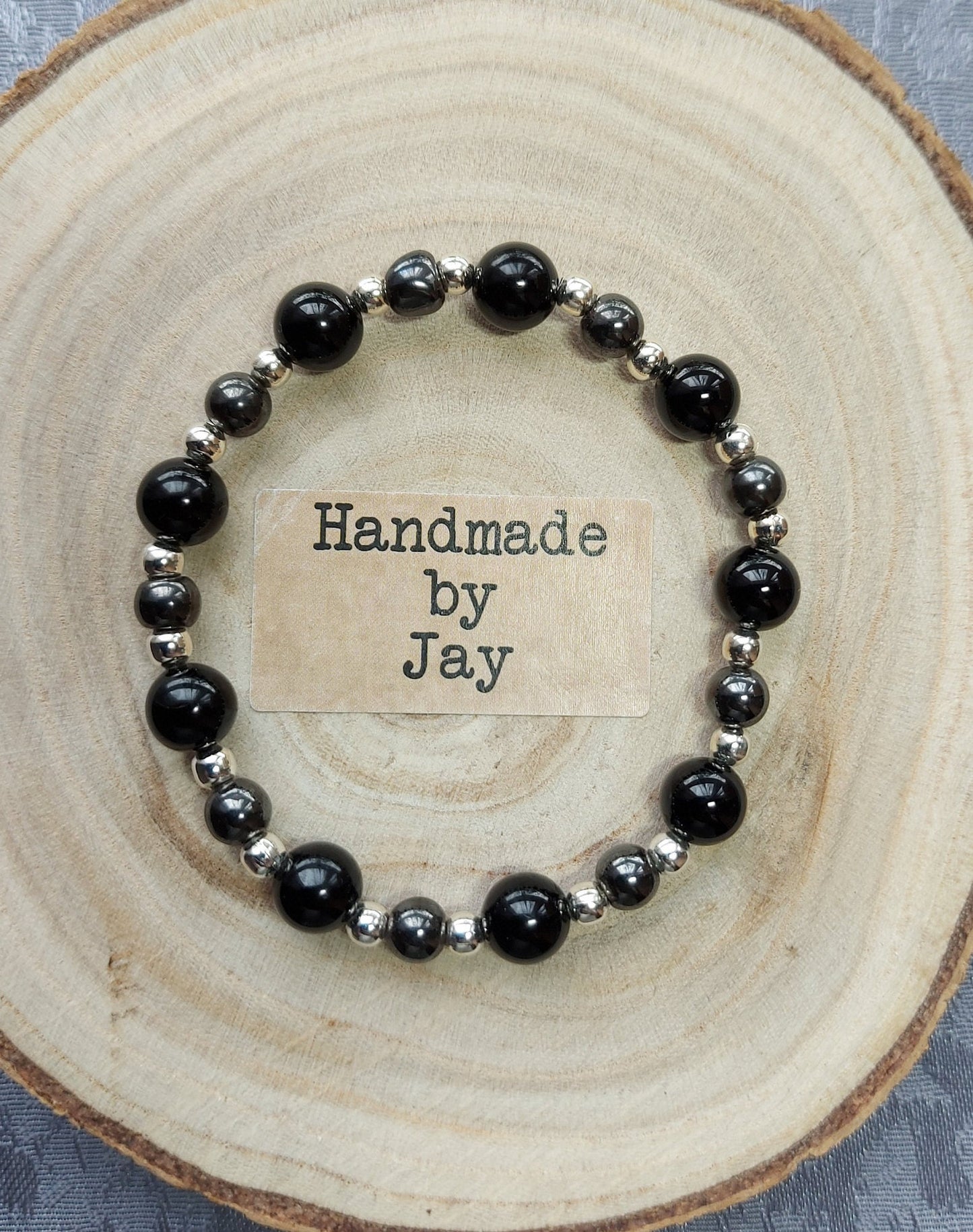 Lapis Lazuli Bio Magnetic Crystal Healing Gemstone Beaded Bracelet for Pain Relief & Metabolism