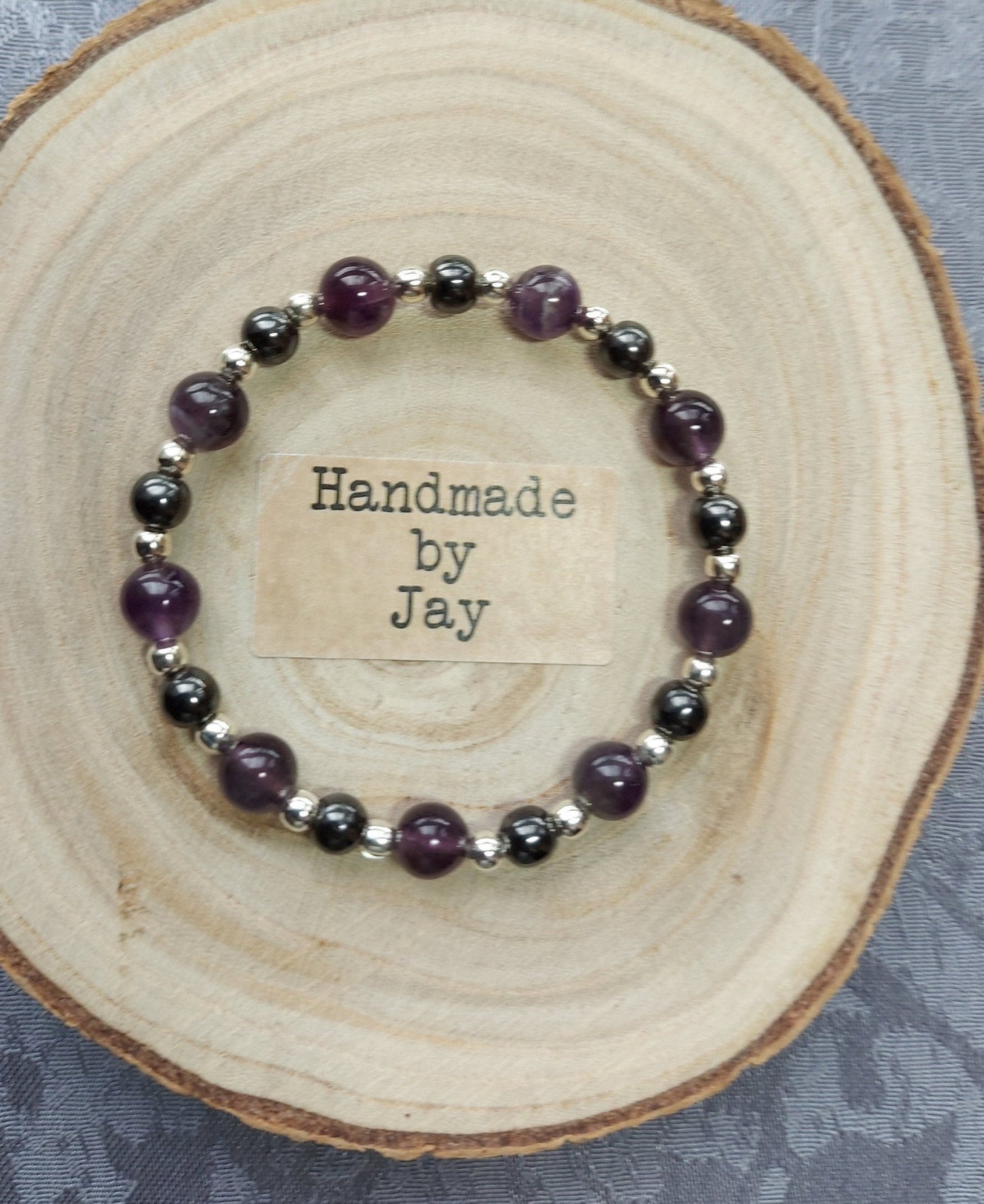 Lapis Lazuli Bio Magnetic Crystal Healing Gemstone Beaded Bracelet for Pain Relief & Metabolism