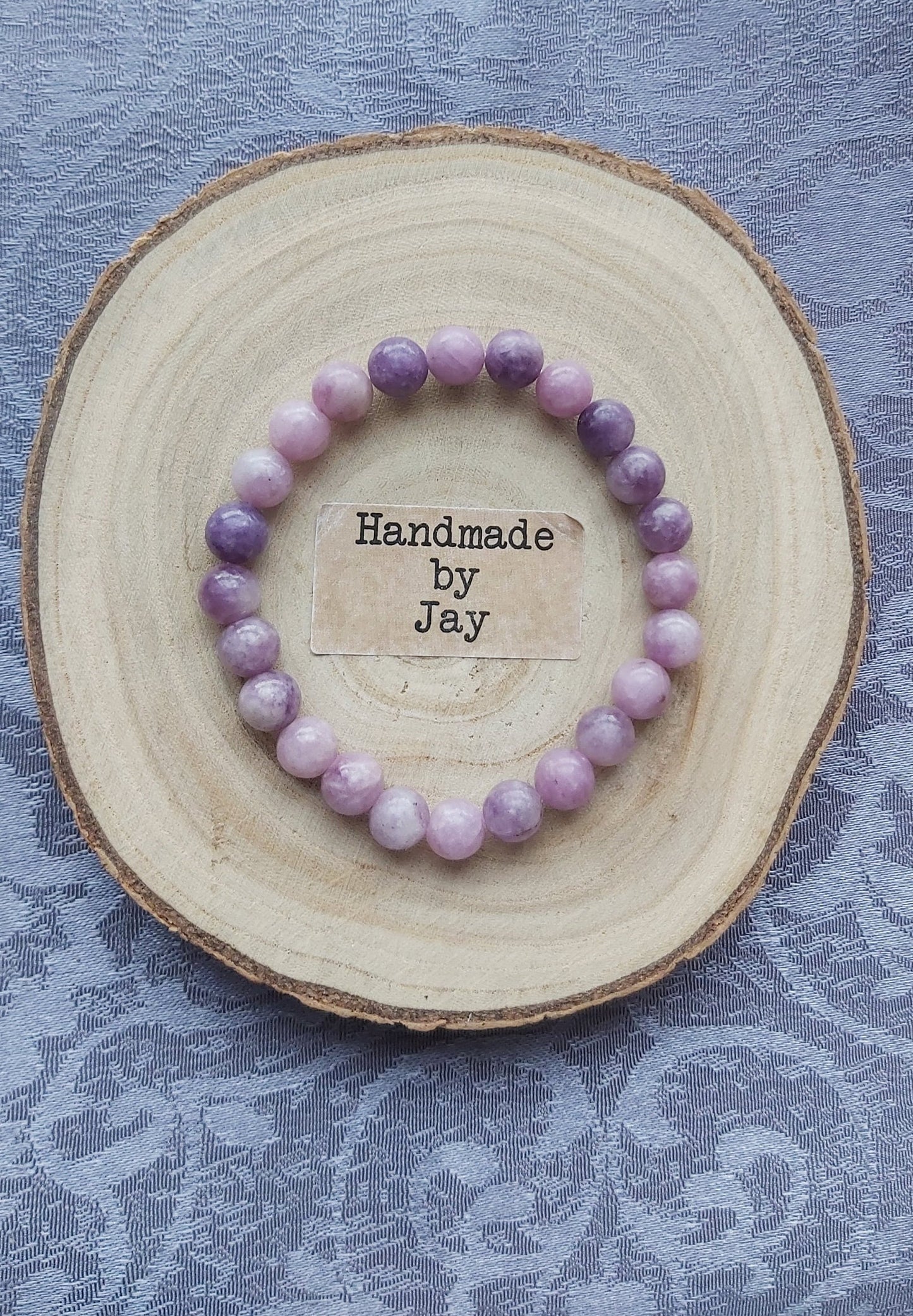 Lepidolite Crystal Bracelet: Calming Gemstone Beaded Jewelry