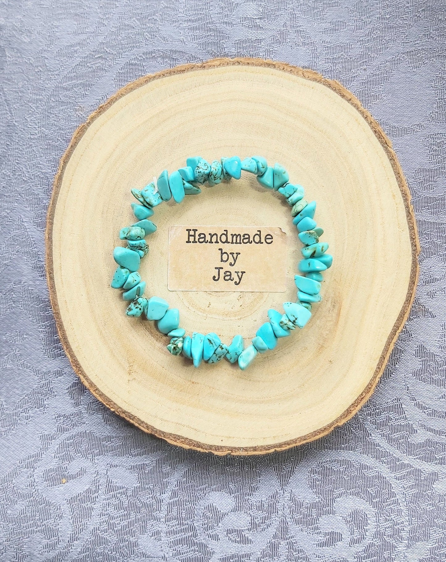 Turquoise for Headaches, Detox & Immune System Crystal Beaded Bracelet Throat Chakra