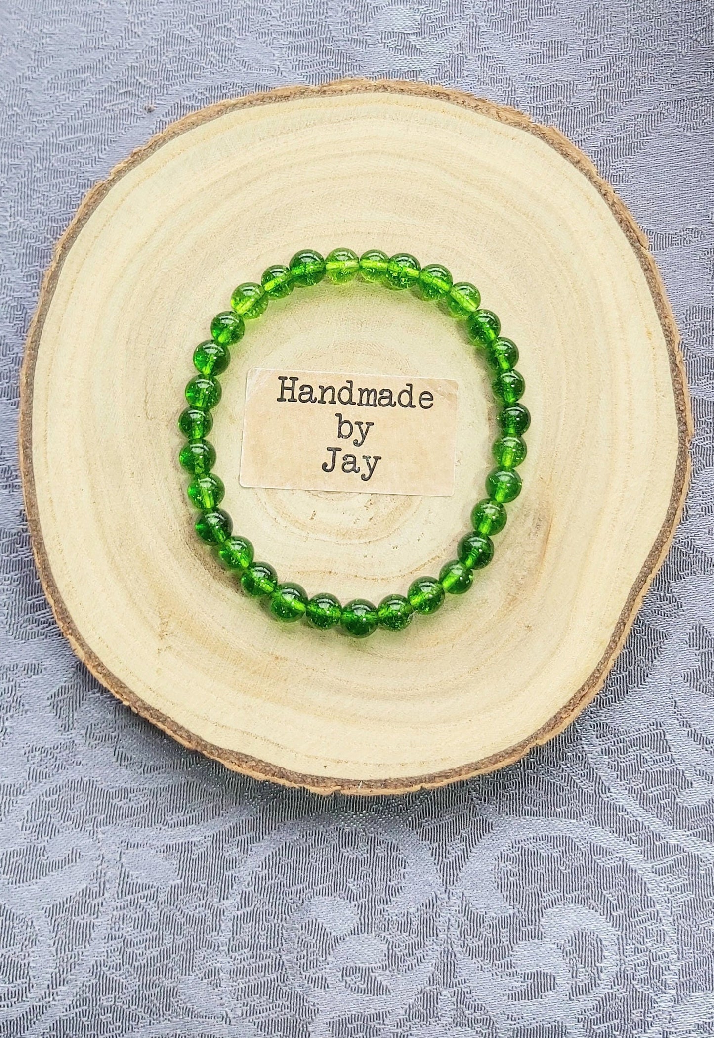 6MM Peridot for IBS, Immune, Digestion and Low Mood Support Crystal Healing Gemstone Bracelet Solar Plexus and Heart Chakra