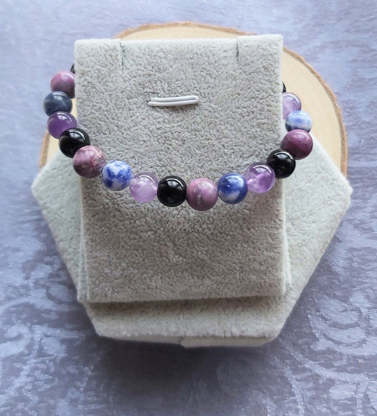 ADD, ADHD & Insomnia Support Crystal Gemstone Beaded Chakra Bracelet Jewellery