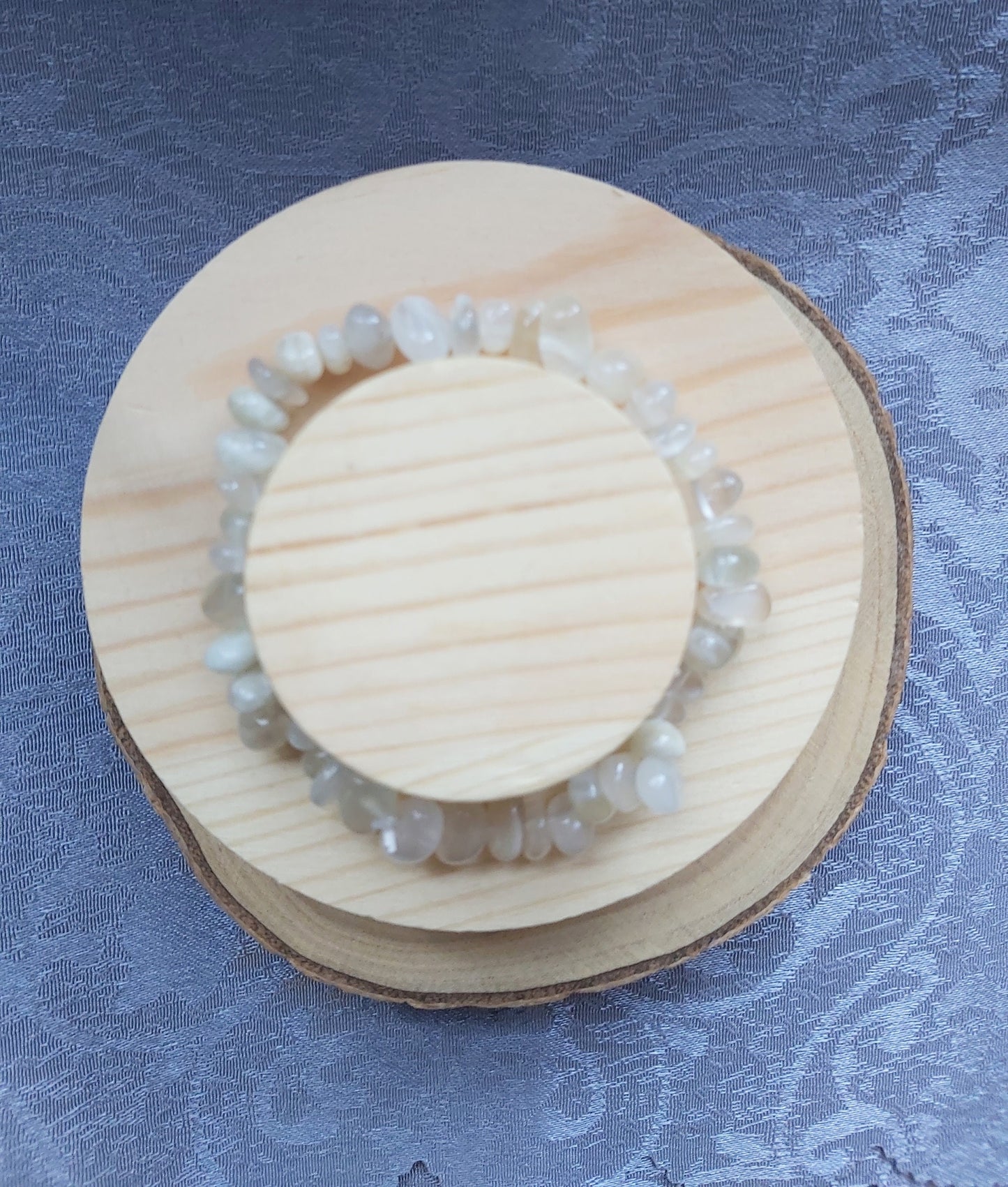 Natural Moonstone Crystal Healing Gemstone Bracelet Crown and Heart Chakras