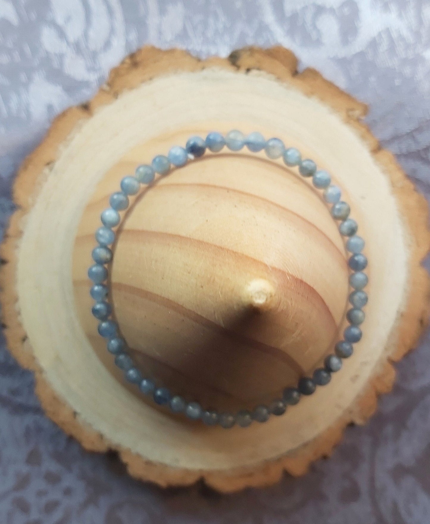 Natural Kyanite Crystal Beaded Gemstone Bracelet
