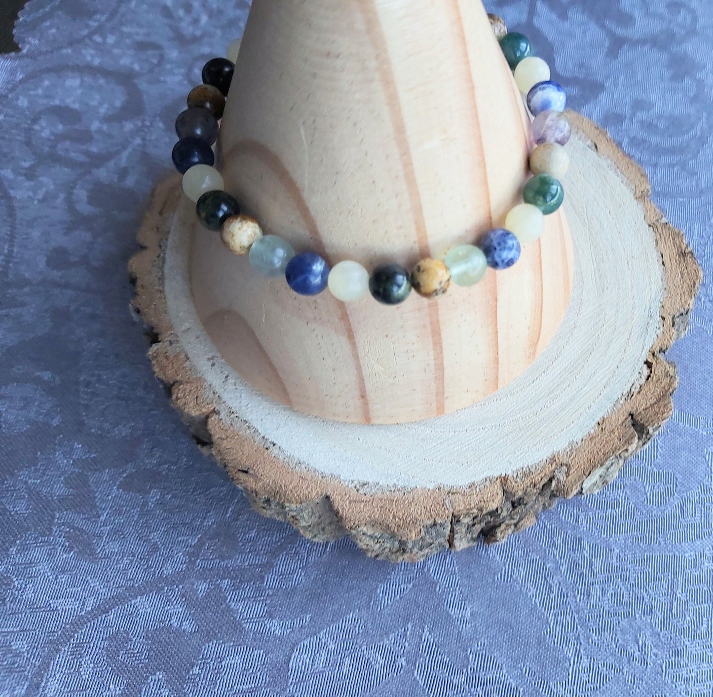 6mm IBS / Constipation /Bowel/ Colon and Digestive Issue Support Crystal Healing Gemstone Bracelet Solar Plexus and Heart Chakra