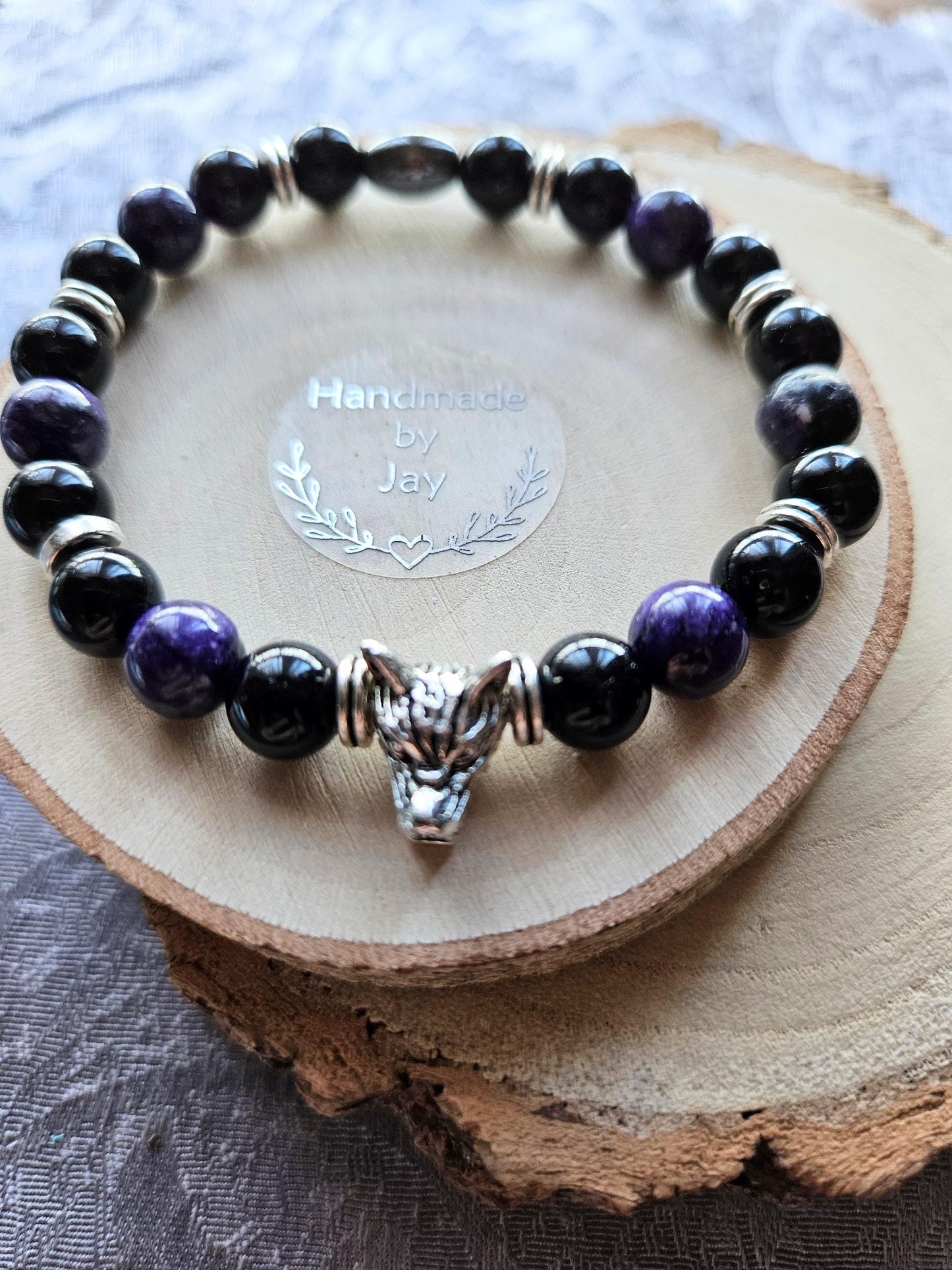 Mens Male Unisex ADHD and Anxiety Gemstone Bracelet