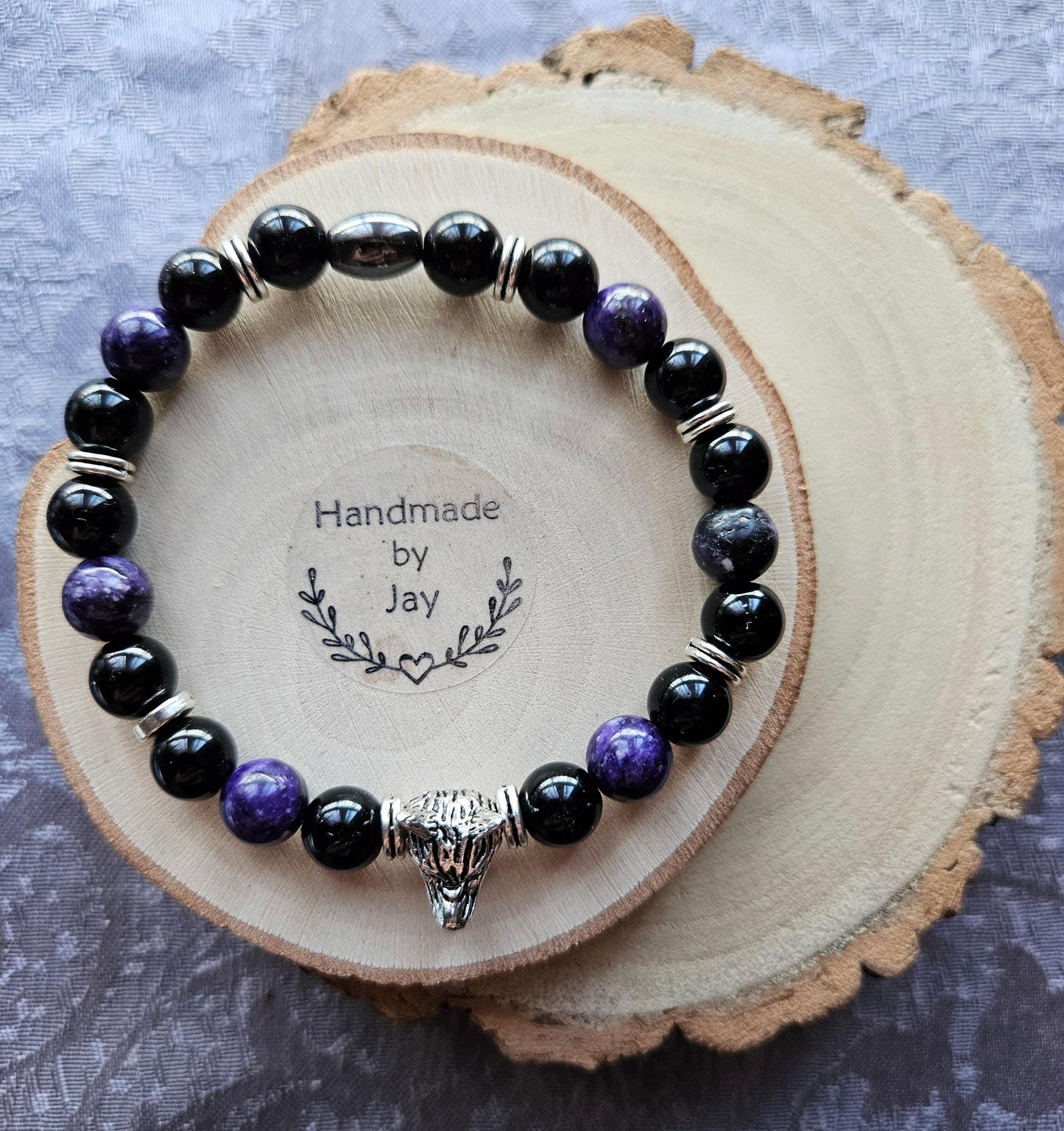Mens Male Unisex ADHD and Anxiety Gemstone Bracelet