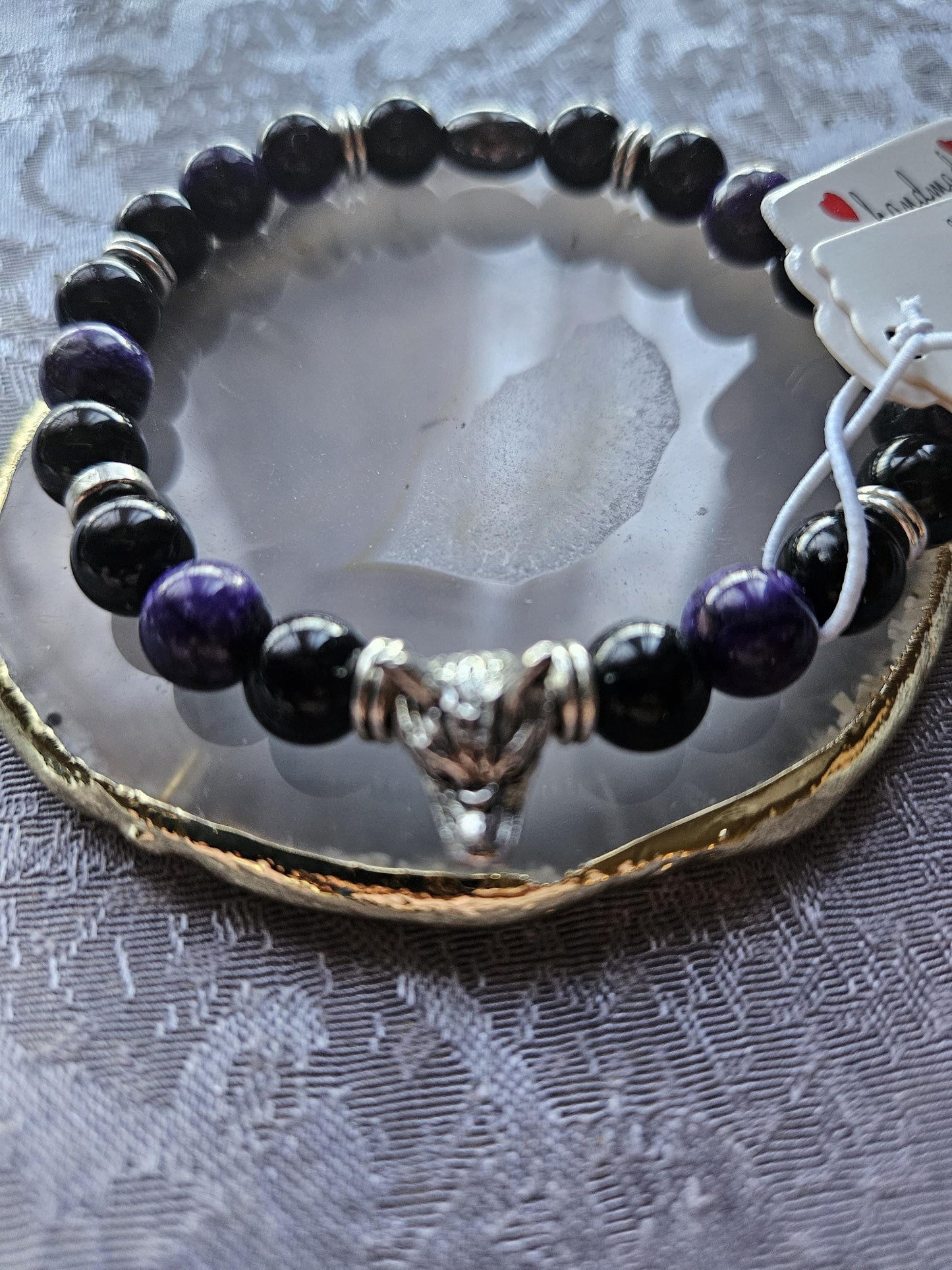 Mens Male Unisex ADHD and Anxiety Gemstone Bracelet