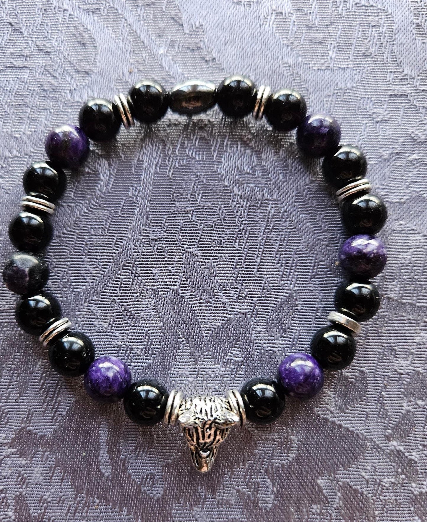 Mens Male Unisex ADHD and Anxiety Gemstone Bracelet