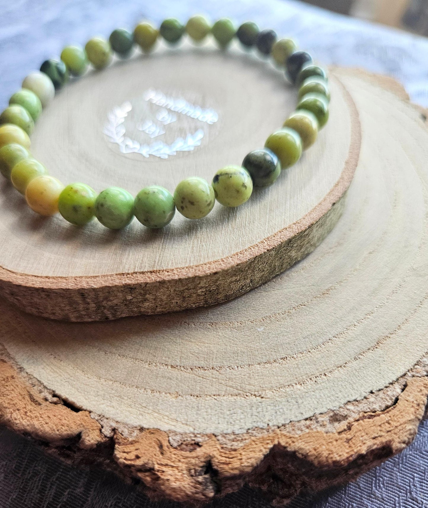 Chrysoprase for Chakra Balancing Crystal Gemstone Beaded Bracelet