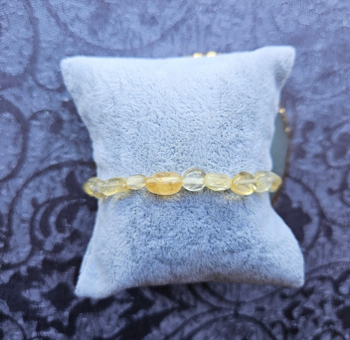 6-8mm Natural Citrine Crystal Healing Beaded Solar Plexus Chakra Bracelet