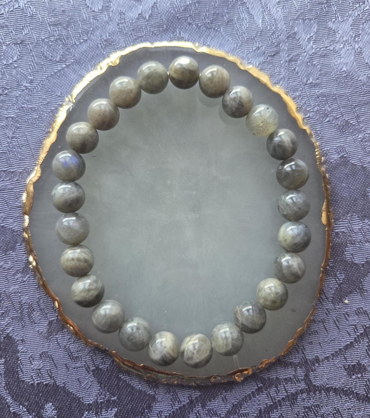 Labradorite Crystal Beaded Bracelet: Tree of Life Charm Jewellery