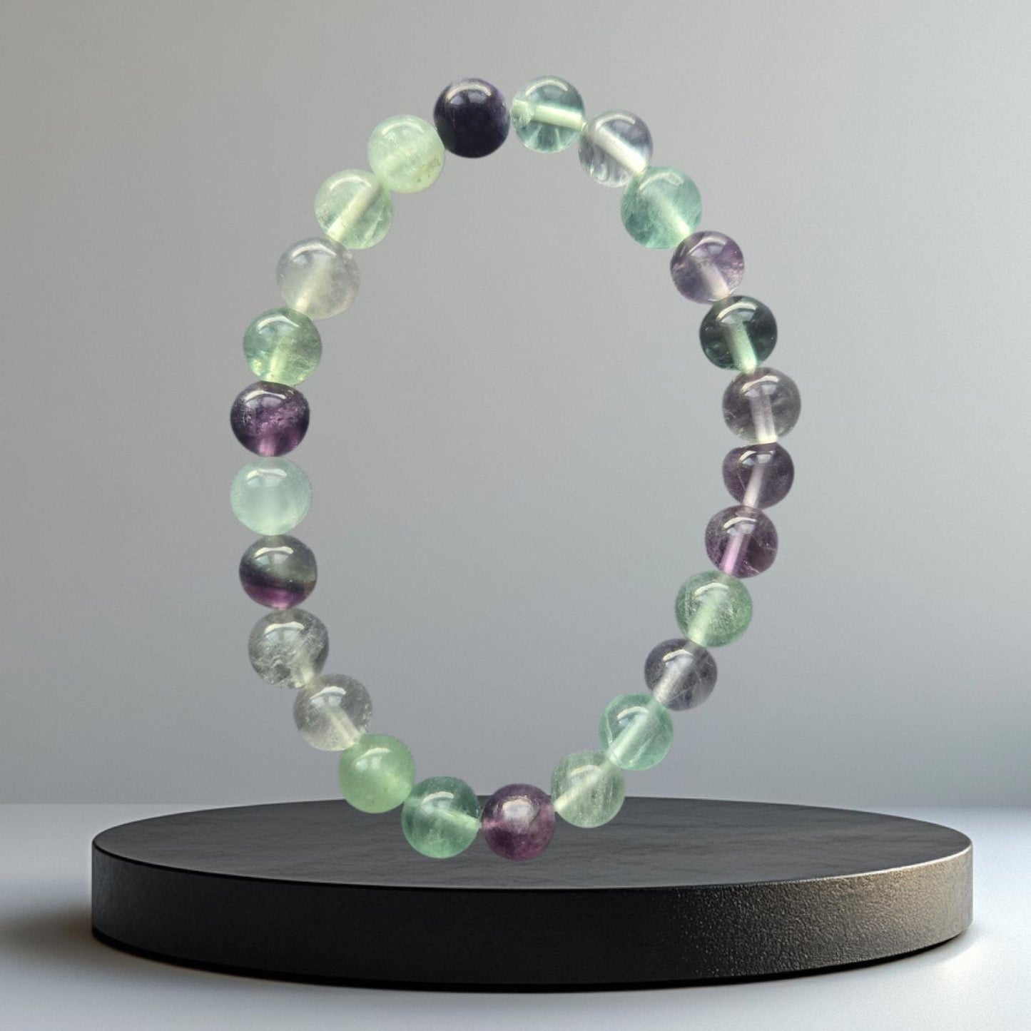 Fluorite Dizziness Crystal Healing Bracelet: Reiki Charged Gemstone Jewelry