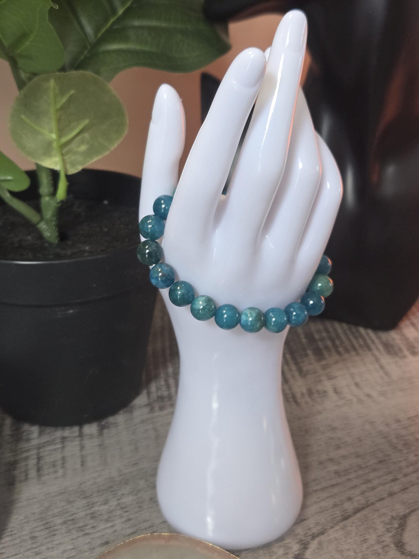 Natural Apatite Bracelet for Positive Energy - 10mm Beads