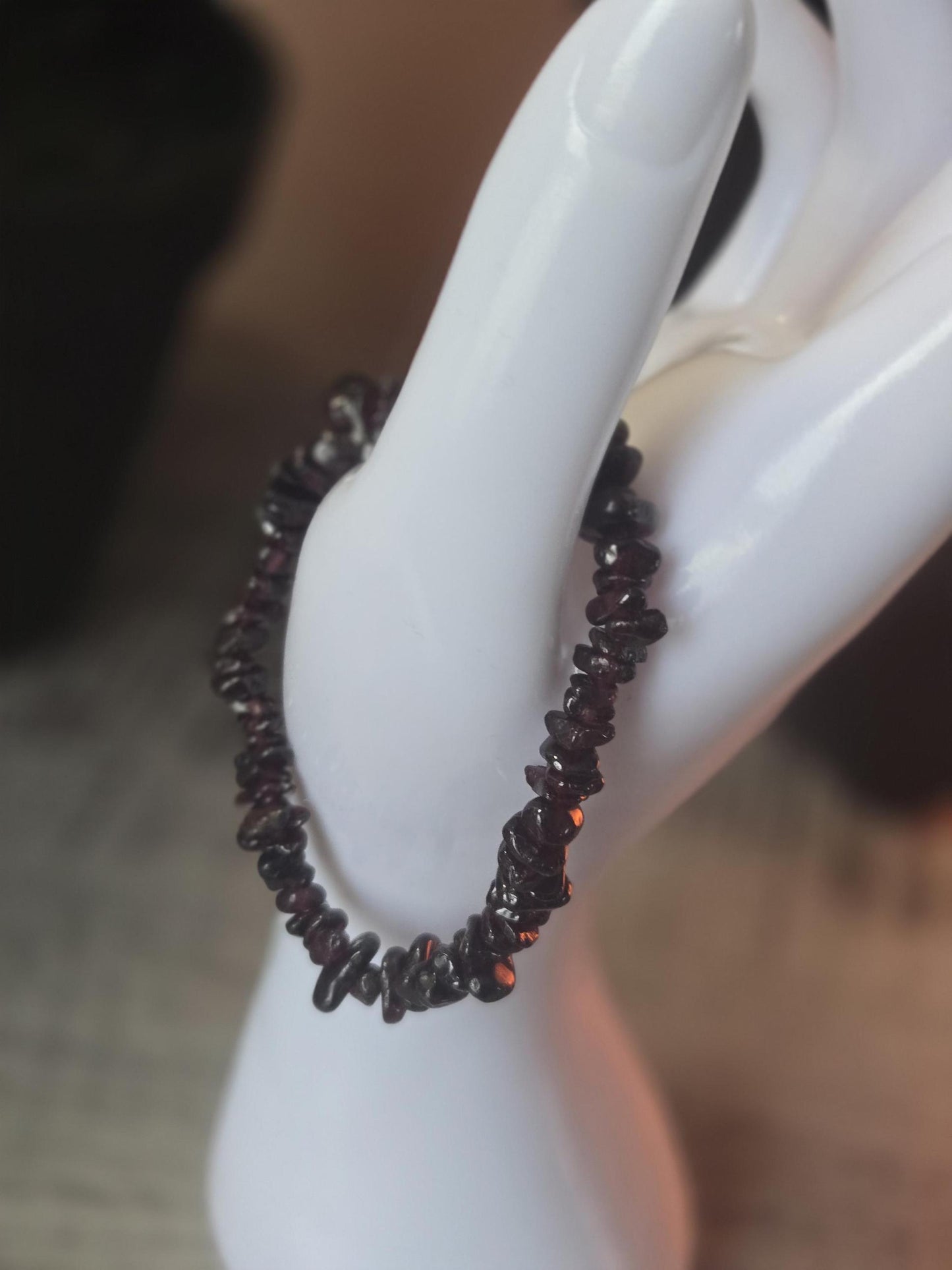 Garnet Crystal Healing Gemstone Beaded Bracelet