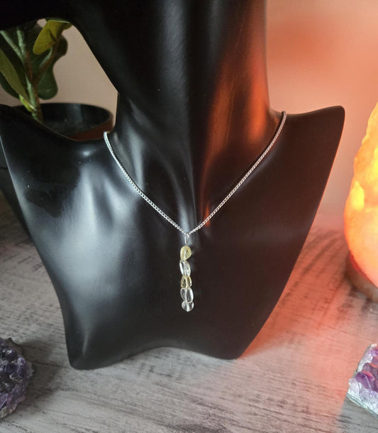 Handmade Citrine Crystal Pendant: Solar Plexus Chakra Healing