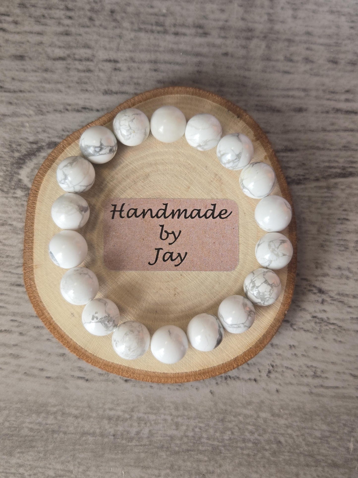 10mm Howlite for Anxiety & Grounding Crystal Healing Gemstone Bracelet