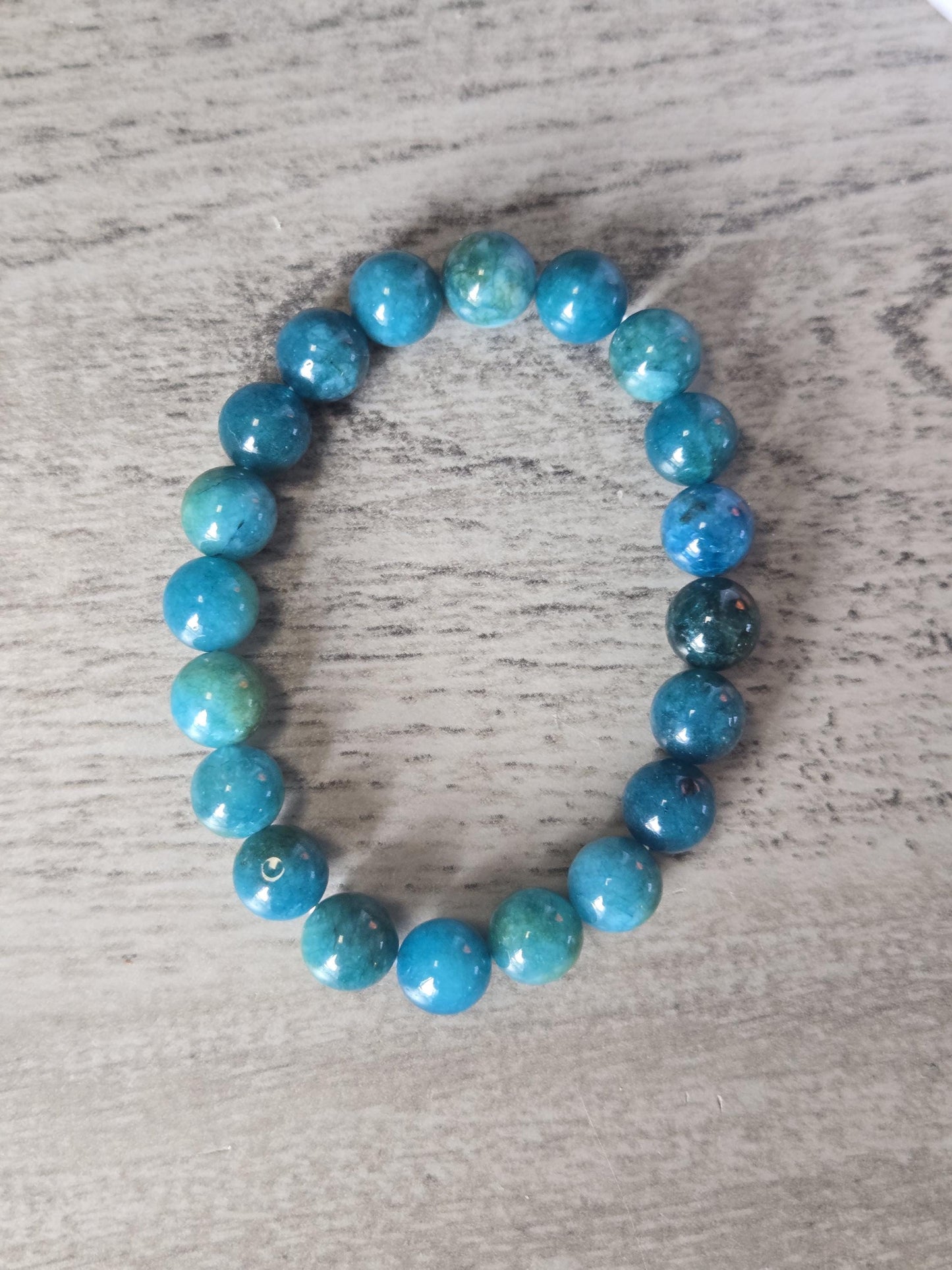 Natural Apatite Bracelet for Positive Energy - 10mm Beads