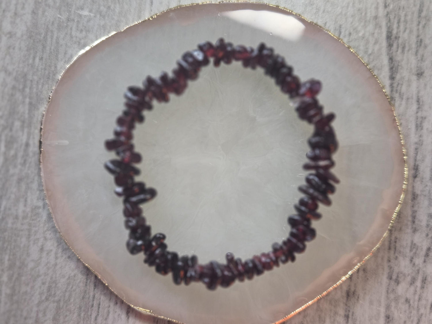 Garnet Crystal Healing Gemstone Beaded Bracelet Anklet