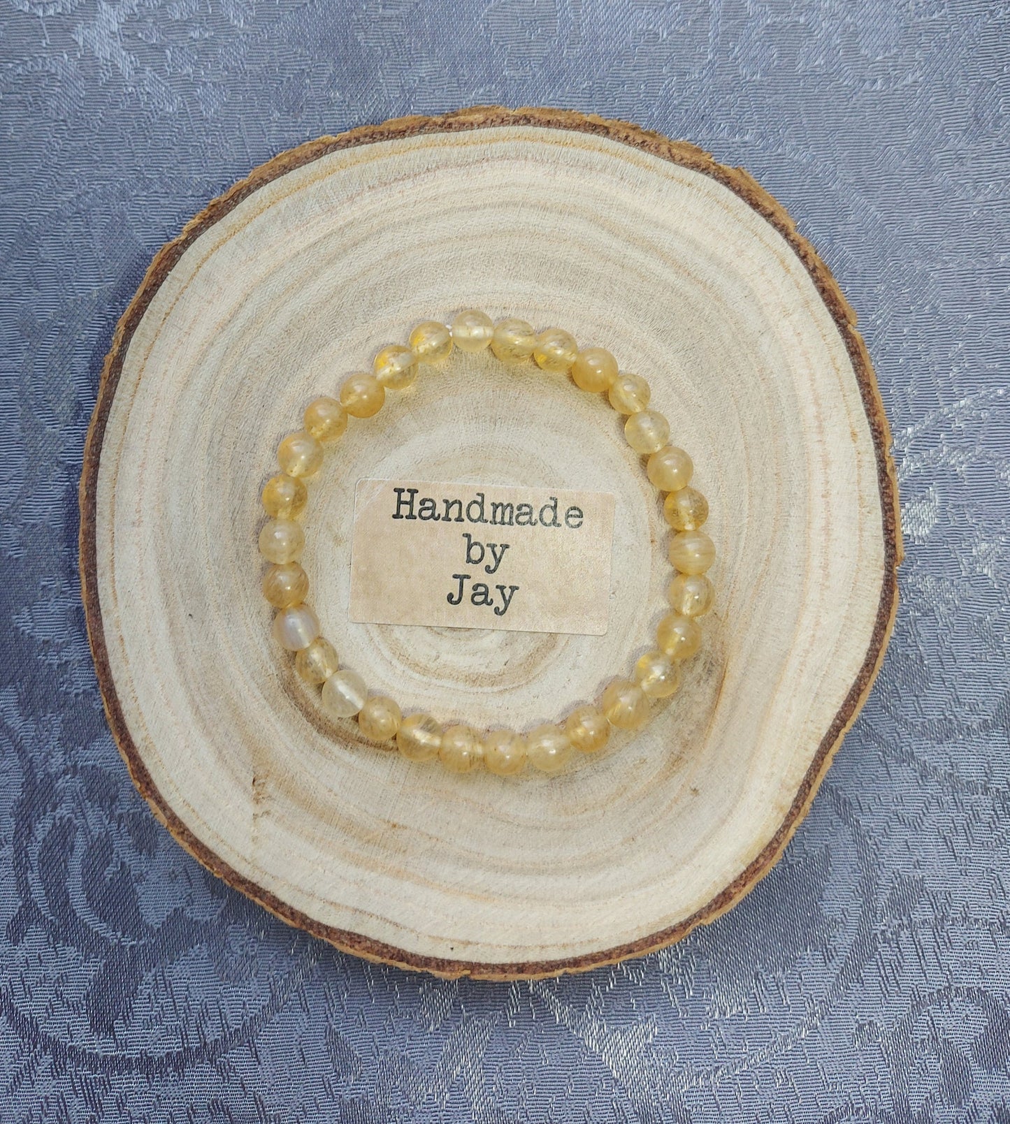 Handmade Citrine Crystal Bracelet: Abundance Solar Plexus Chakra Healing