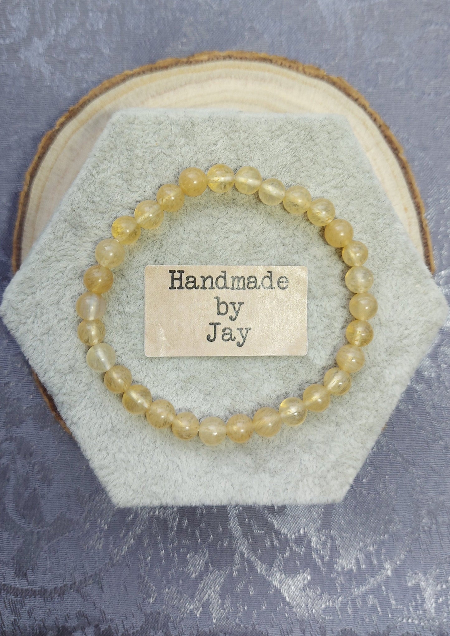 Handmade Citrine Crystal Bracelet: Abundance Solar Plexus Chakra Healing
