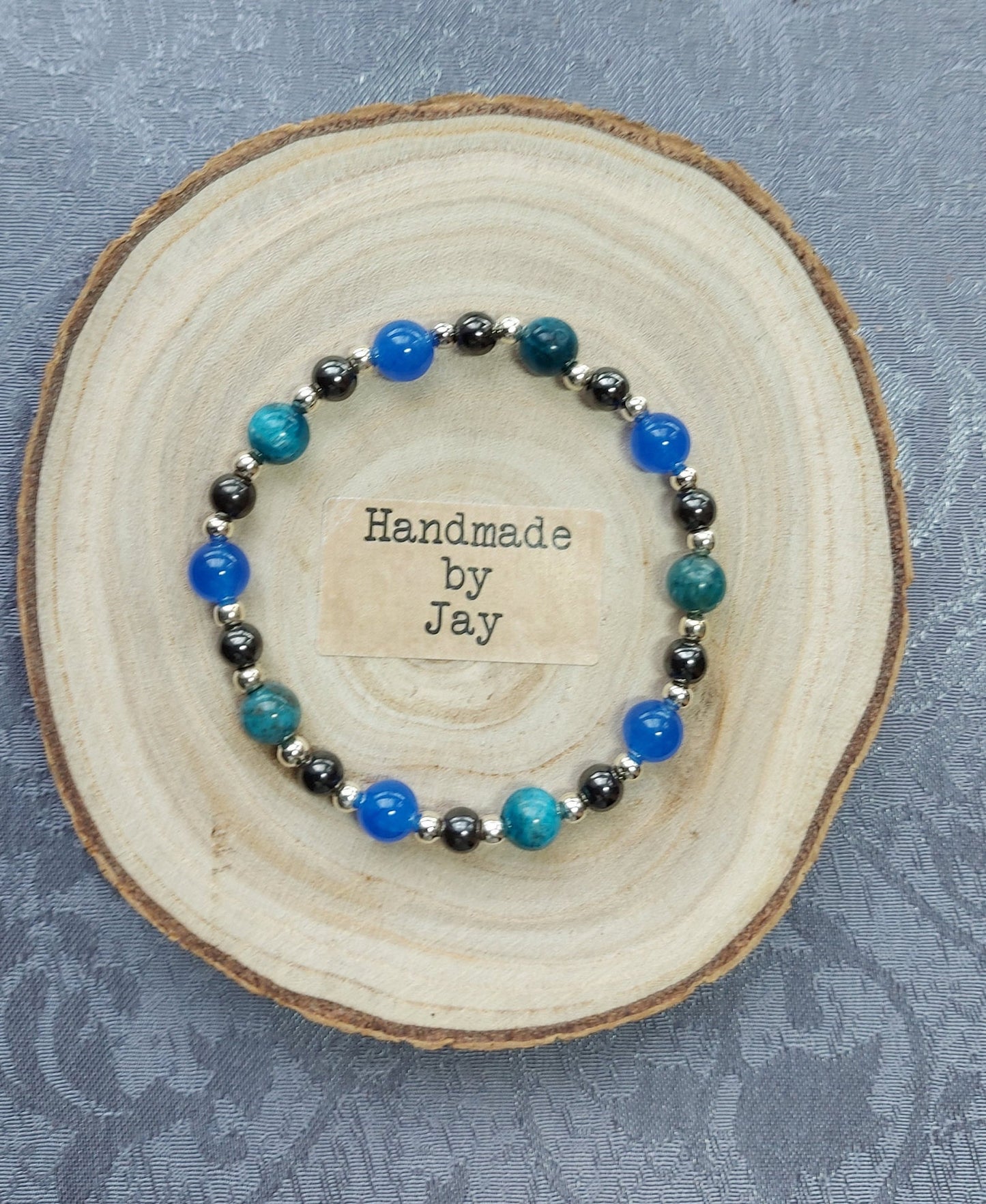 Lapis Lazuli Bio Magnetic Crystal Gemstone Beaded Bracelet