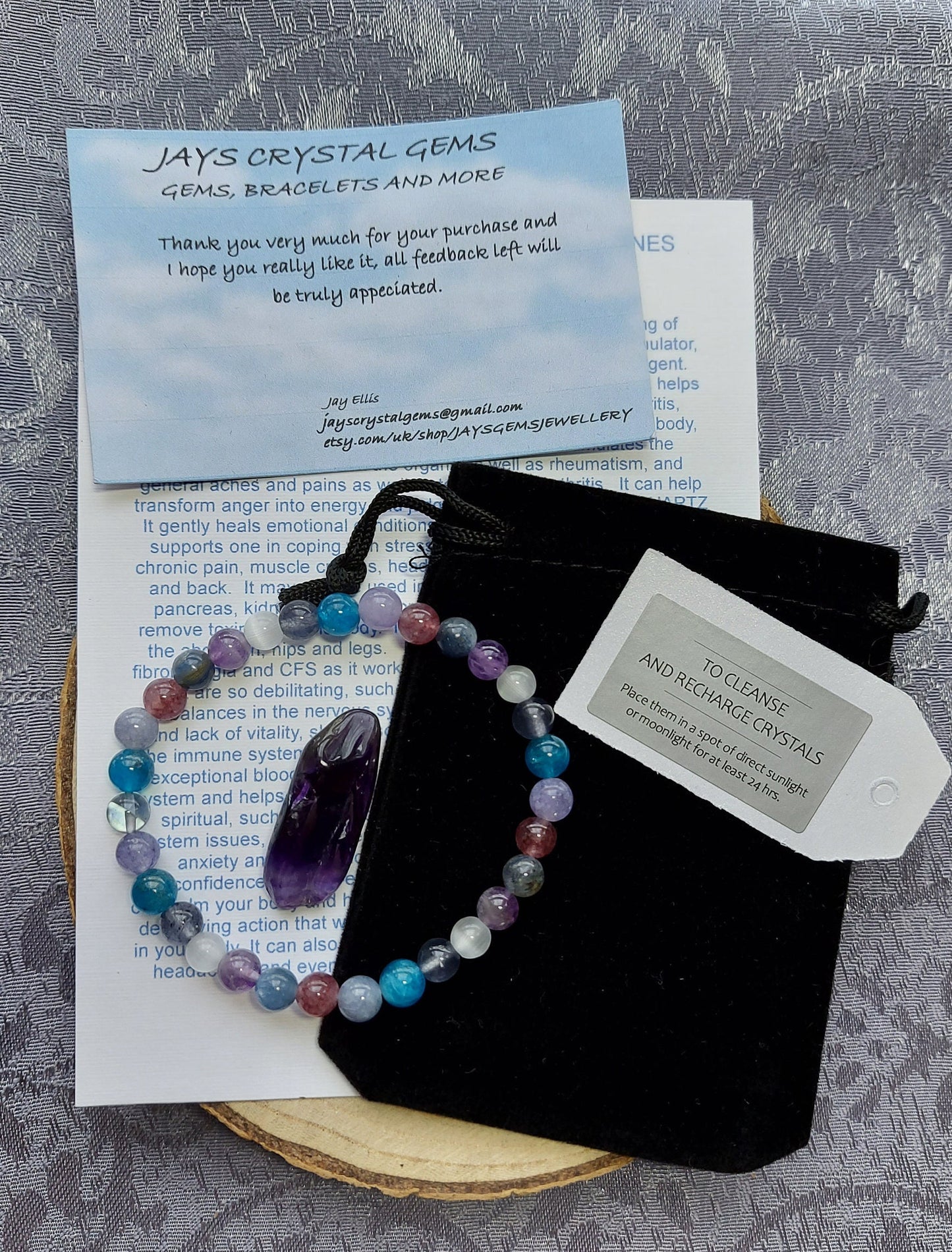 Meditation, Spirit Guides, Spiritual, Psychic, Yoga Crystal Beaded Bracelet Chakra