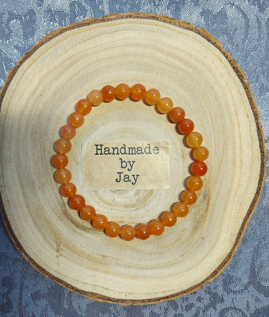 Love and Energy Sunstone Crystal Gemstone Beaded Bracelet