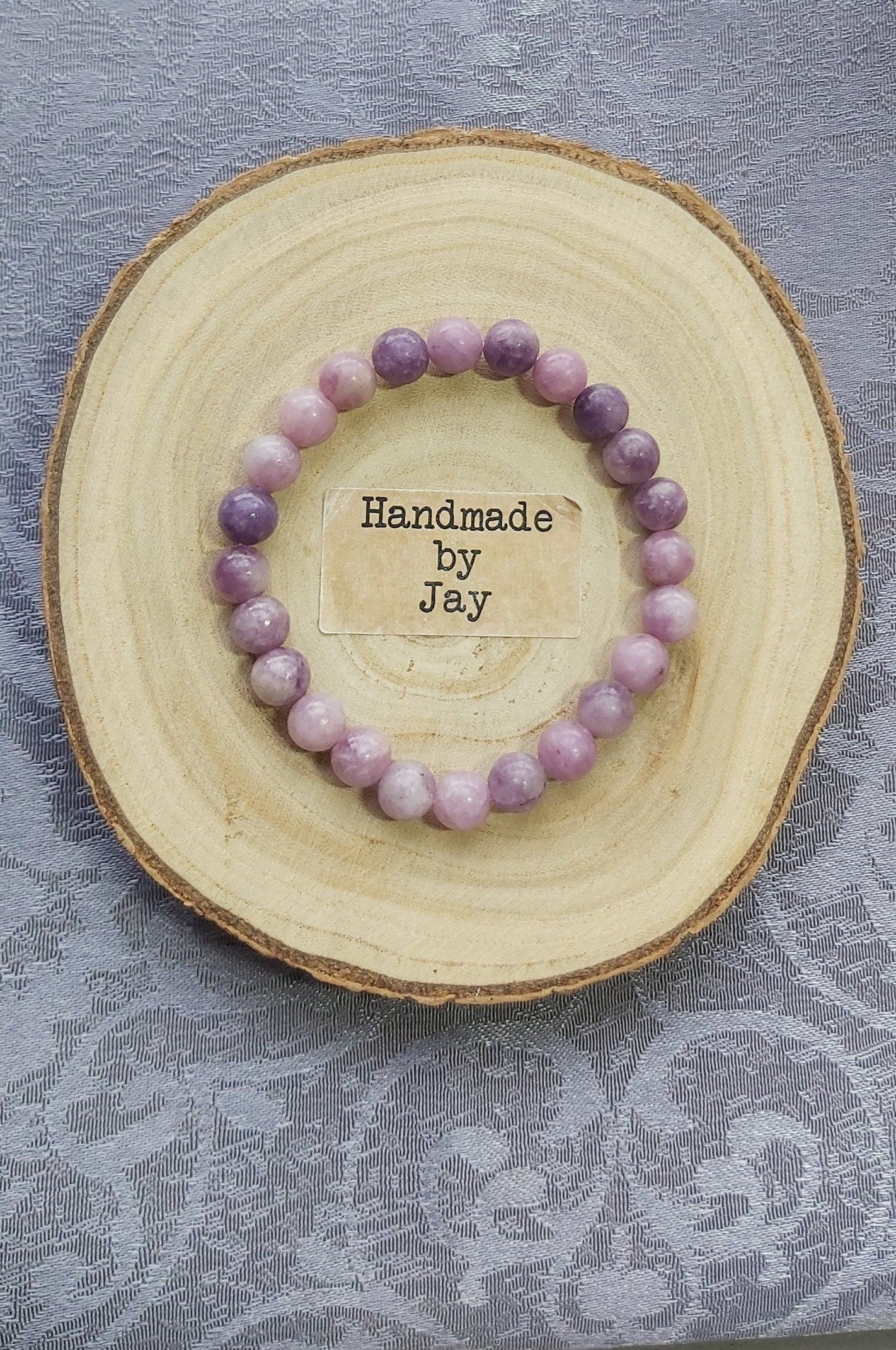 Lepidolite Crystal Bracelet: Calming Gemstone Beaded Jewelry
