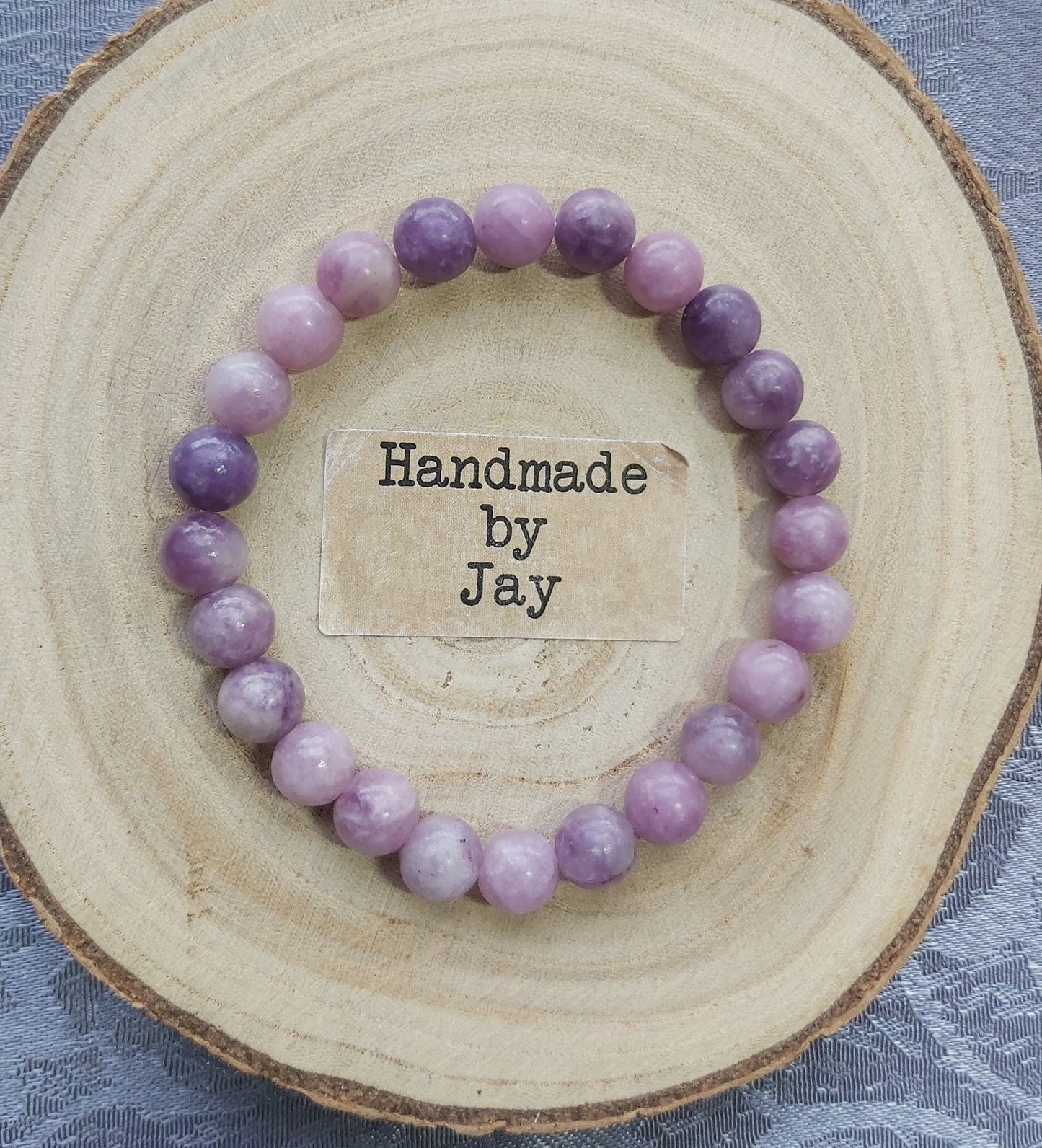 Lepidolite Crystal Bracelet: Calming Gemstone Beaded Jewelry