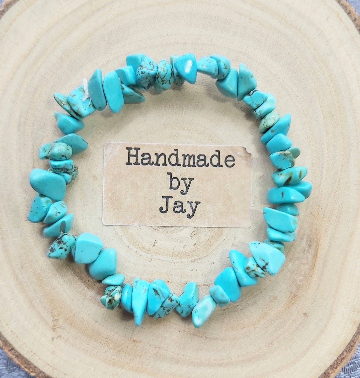 Turquoise for Headaches, Detox &  Immune System Crystal Beaded Bracelet Throat Chakra