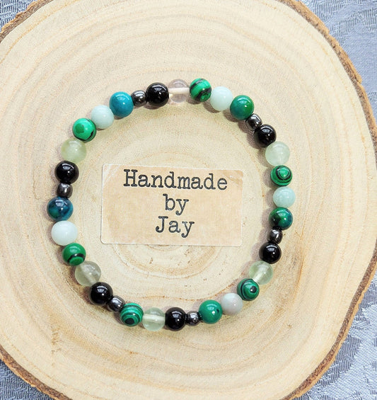 6mm Arthritis, Back Pain, Rheumatism and Nerve Pain Support Crystal Gemstone Bracelet