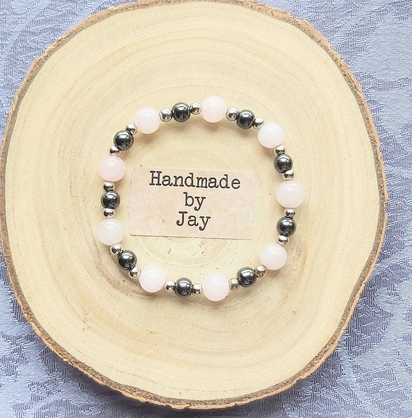 Rose Quartz Bio Magnetic Crystal Gemstone Beaded Bracelet