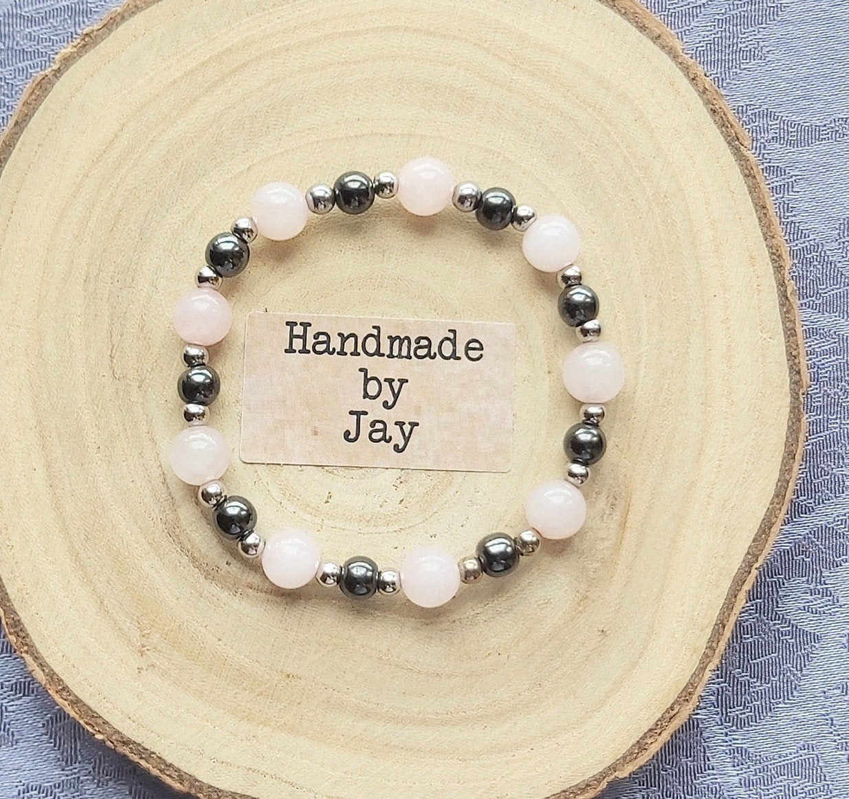 Rose Quartz Bio Magnetic Crystal Gemstone Beaded Bracelet