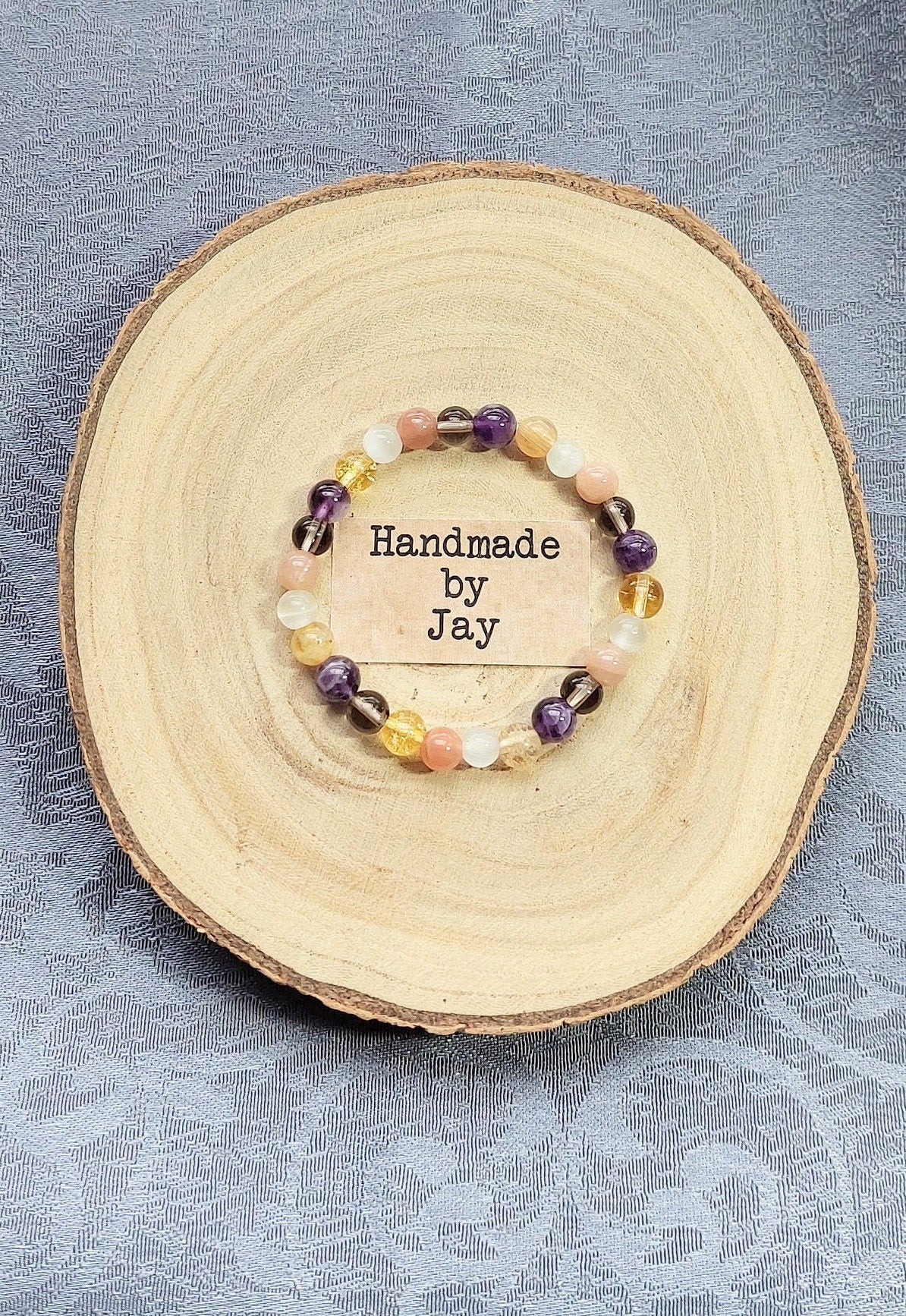 6mm Recovery, Strength and Recuperation Support Crystal Gemstone Beaded  Bracelet