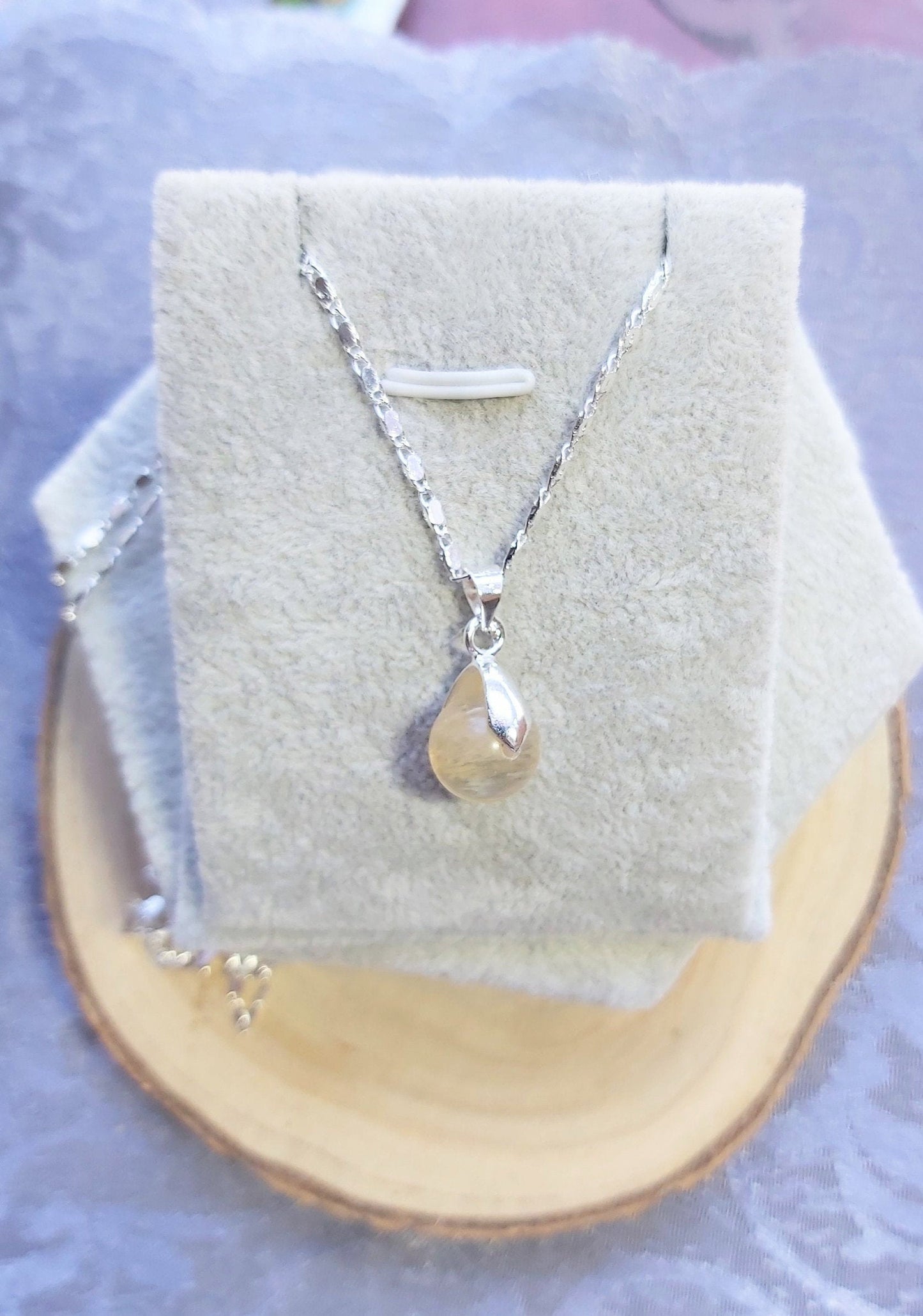 Handmade Citrine Crystal Pendant: Solar Plexus Chakra Healing