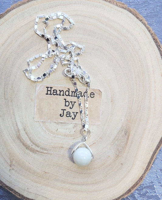 AAA Natural Moonstone Crystal Gemstone 925 Stirling Silver Pendant Crown and Heart Chakras