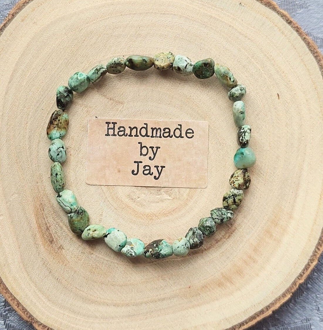Rare African Turquoise Crystal Stone Bracelet