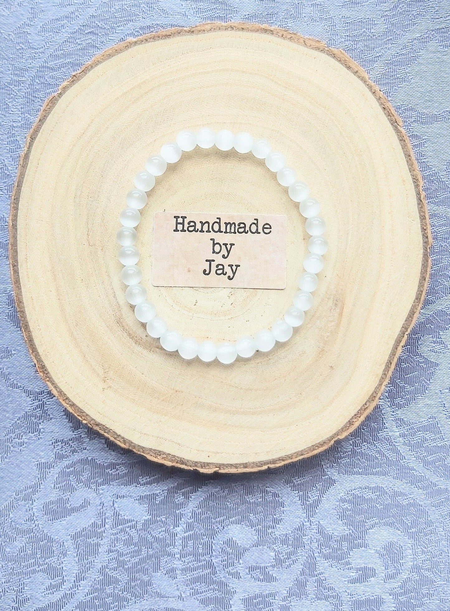 Cleansing, Clearing and Purifying Selenite Crystal Beaded Chakra Bracelet