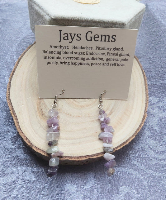 Drop Dangle Crystal Gemstone Earrings
