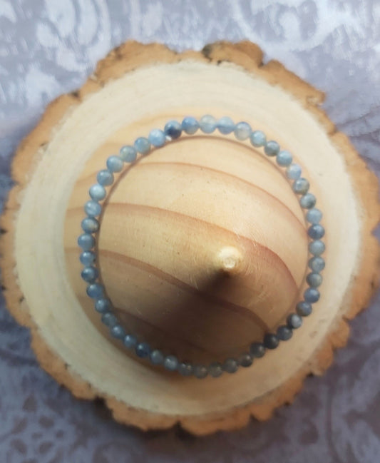 Natural Kyanite Crystal Beaded Gemstone Bracelet