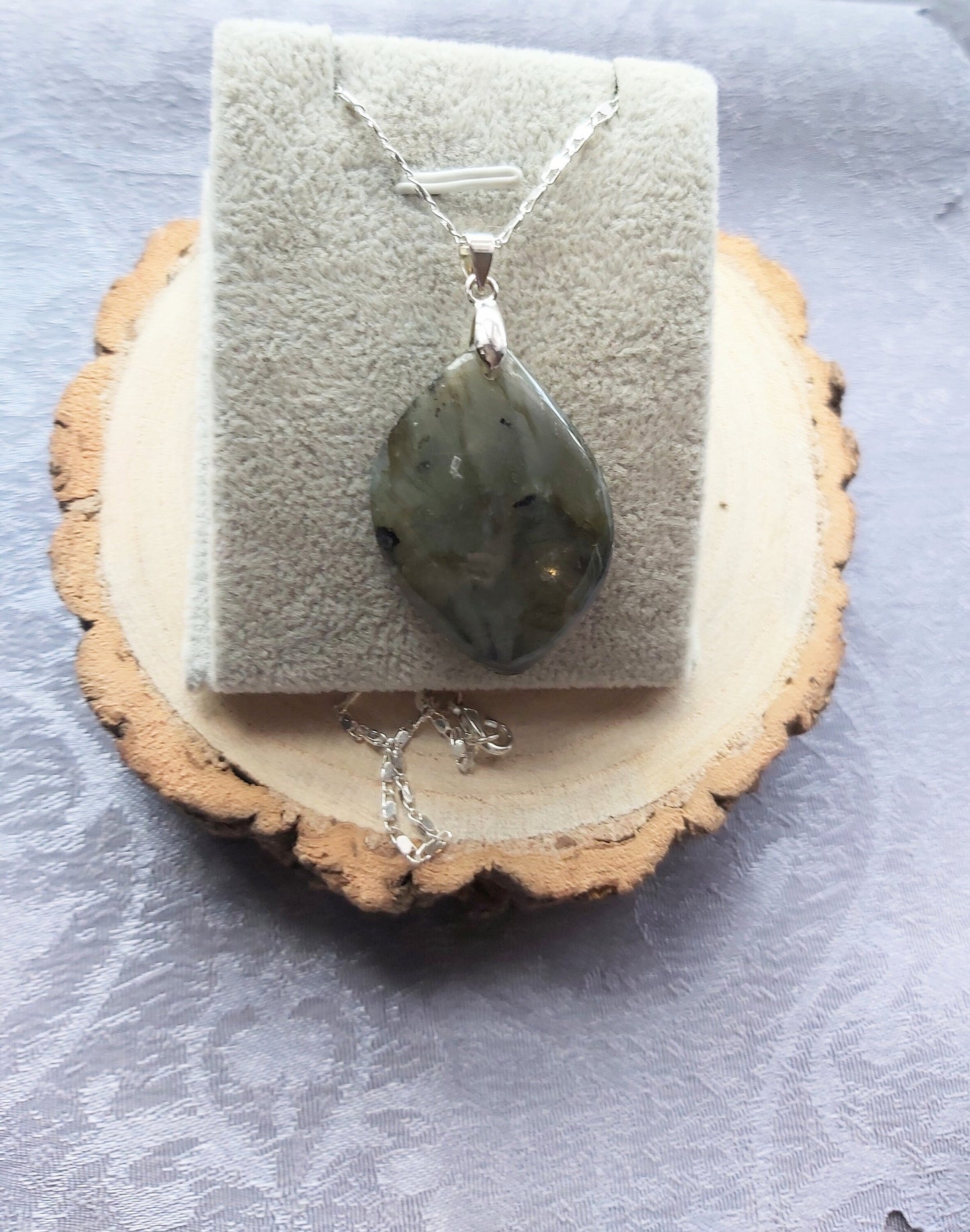 Handmade AAA+ Large Labradorite Crystal Gemstone Pendant