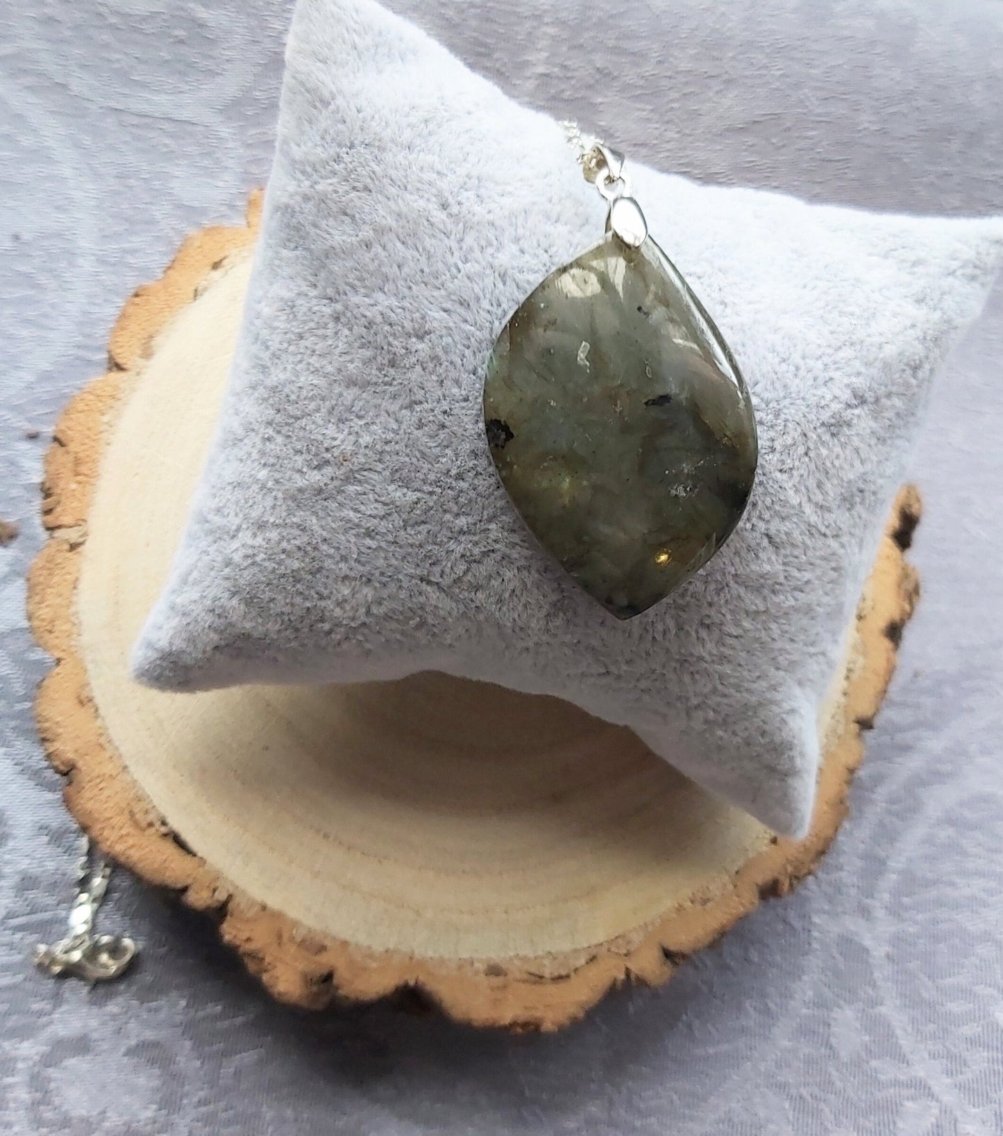 Handmade AAA+ Large Labradorite Crystal Gemstone Pendant