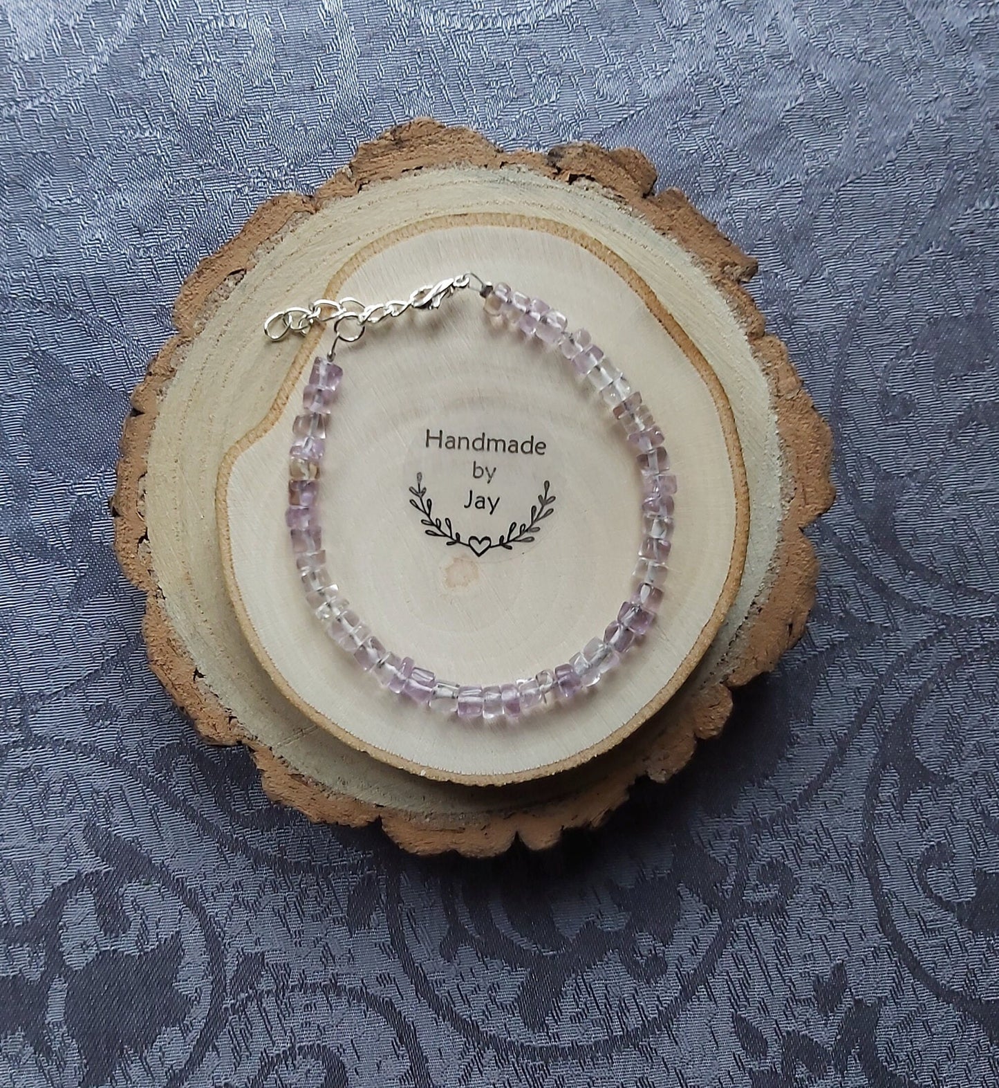 2x4mm Ametrine for Energy, Stress and Calming Crystal Gemstone Beaded Bracelet Reiki Chakra