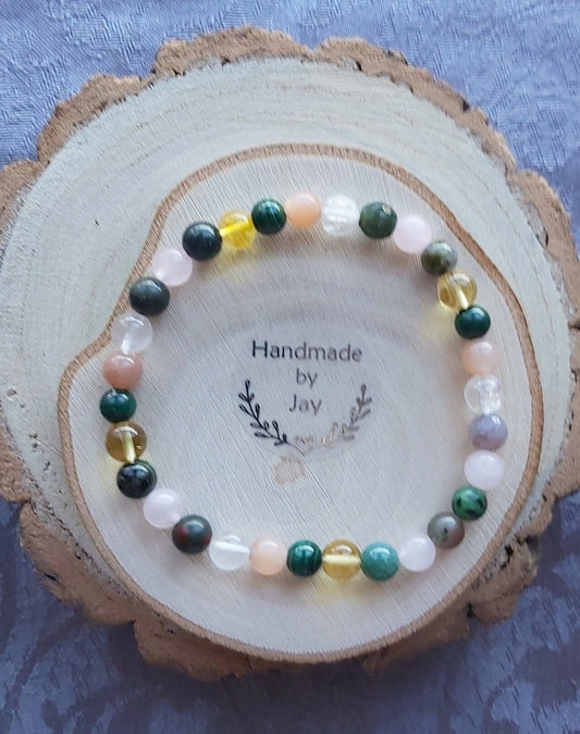 Liver and Kidney Support Crystal Gemstone Beaded Bracelet