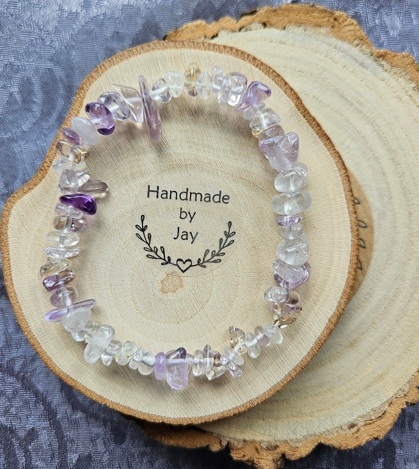 Natural Ametrine for Cleansing Gemstone Beaded Bracelet Reiki Chakra