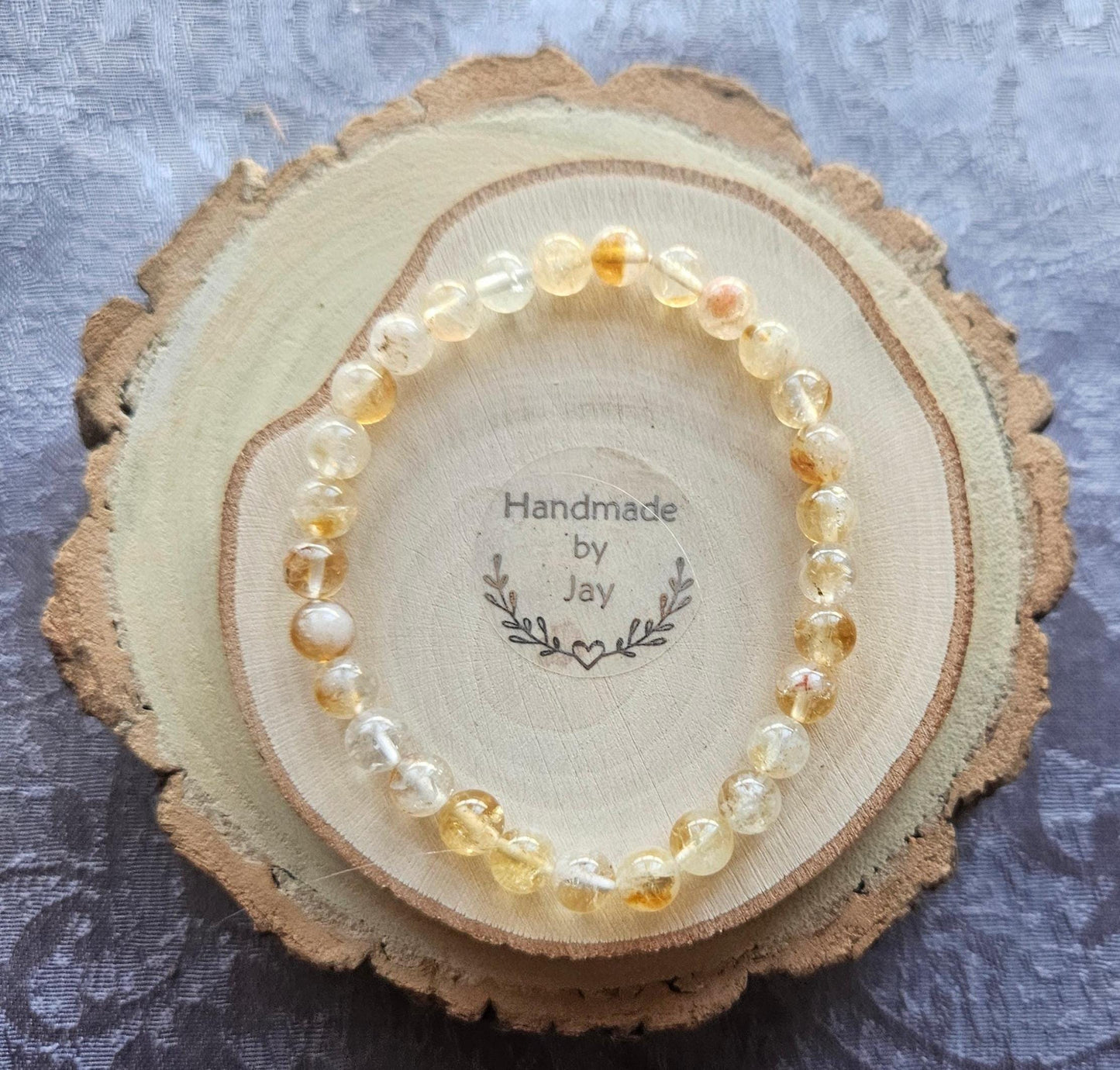 AAA Quality Citrine Crystal Beaded Solar Plexus Chakra Bracelet